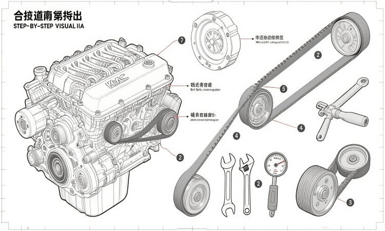 راهنمای نگهداری و تعویض تسمه تایم و تسمه پروانه در خودروهای KMC