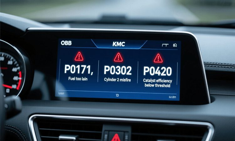 کدهای خطای OBD در خودروهای KMC و تفسیر سریع برای رانندگان